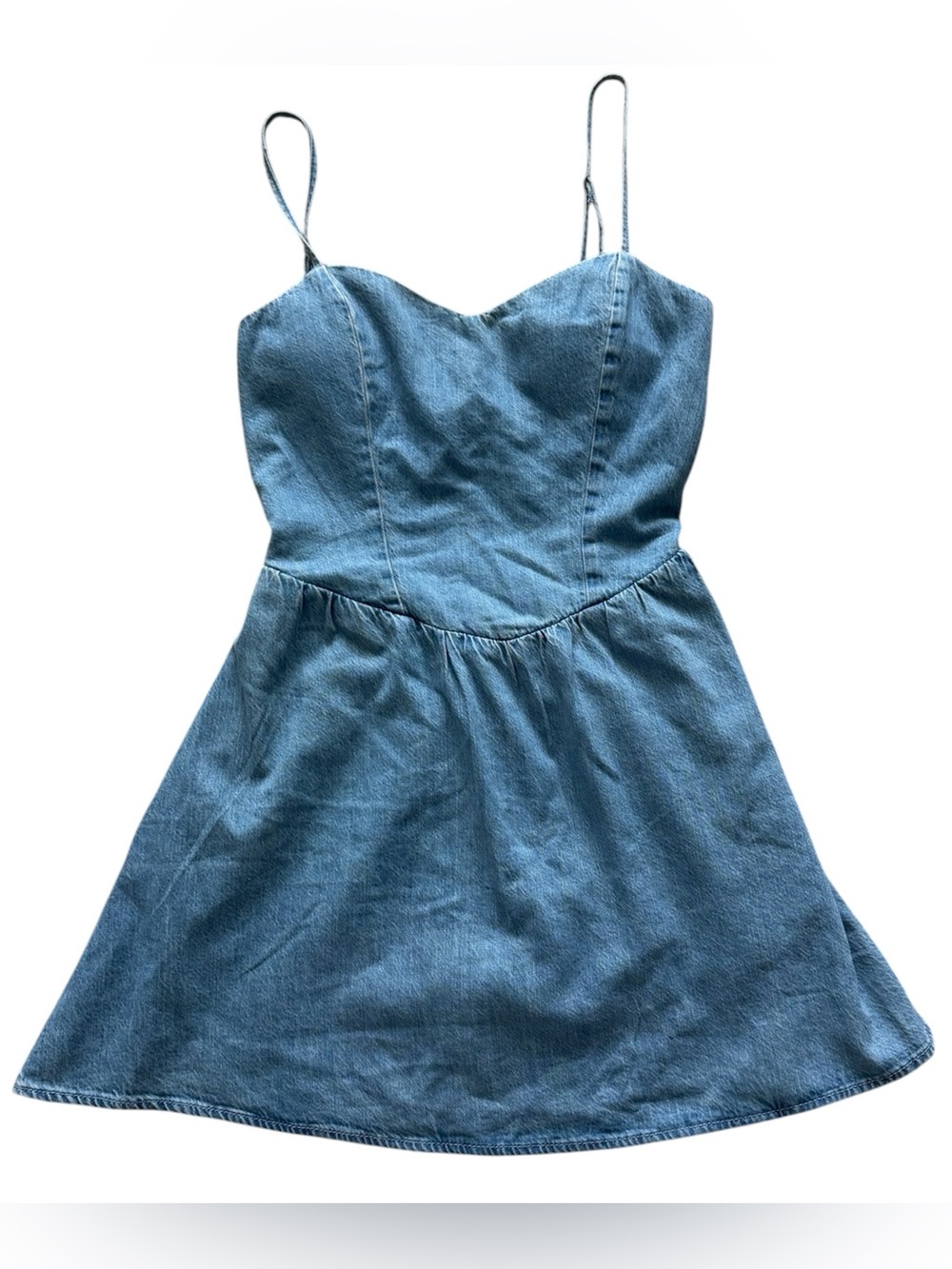 Hollister Denim Mini Dress | Medium Tall | Built-In Shorts | NWOT